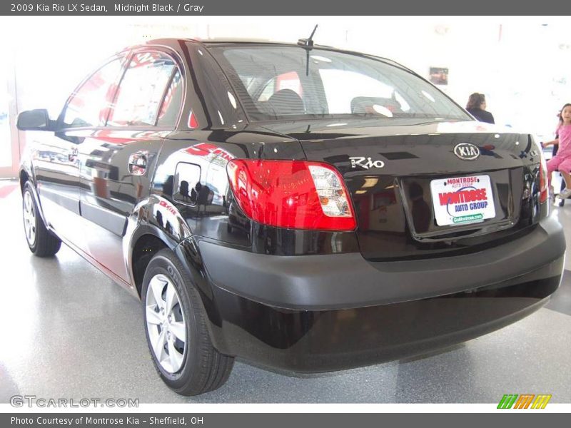 Midnight Black / Gray 2009 Kia Rio LX Sedan