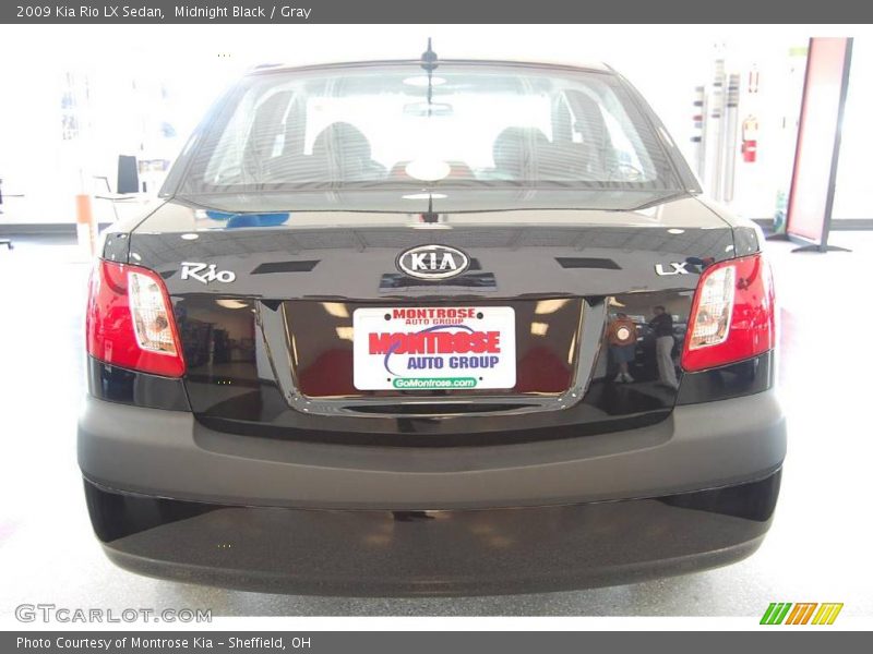 Midnight Black / Gray 2009 Kia Rio LX Sedan