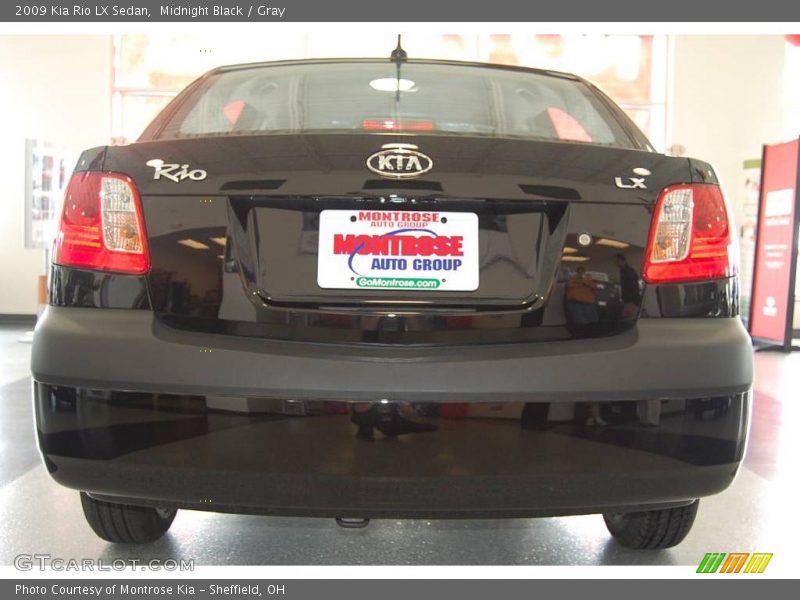 Midnight Black / Gray 2009 Kia Rio LX Sedan