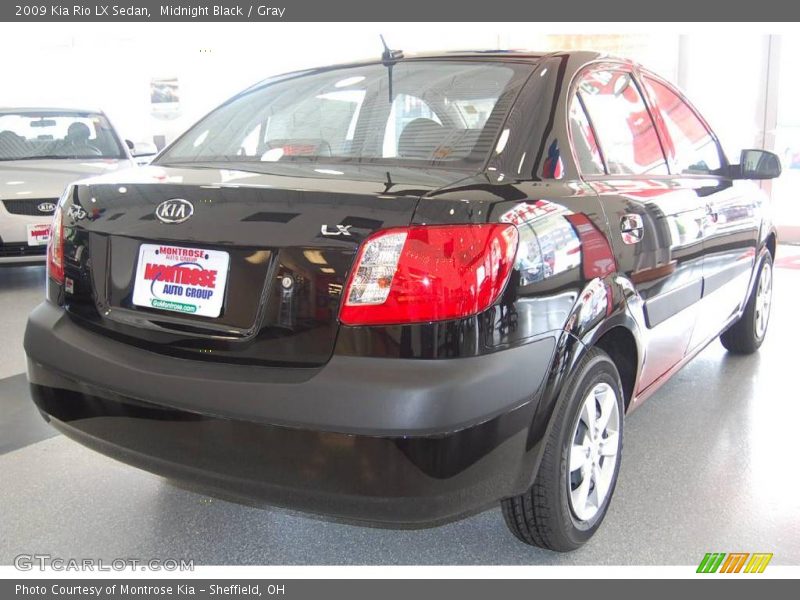 Midnight Black / Gray 2009 Kia Rio LX Sedan