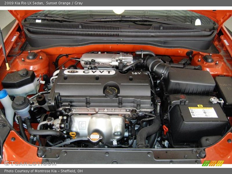 Sunset Orange / Gray 2009 Kia Rio LX Sedan
