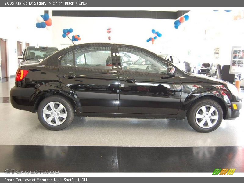 Midnight Black / Gray 2009 Kia Rio LX Sedan