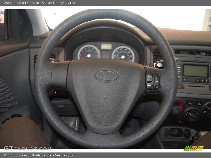 Sunset Orange / Gray 2009 Kia Rio LX Sedan