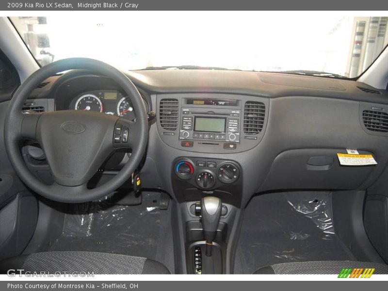 Midnight Black / Gray 2009 Kia Rio LX Sedan