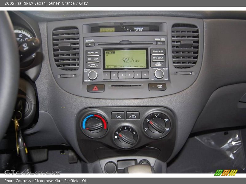 Sunset Orange / Gray 2009 Kia Rio LX Sedan