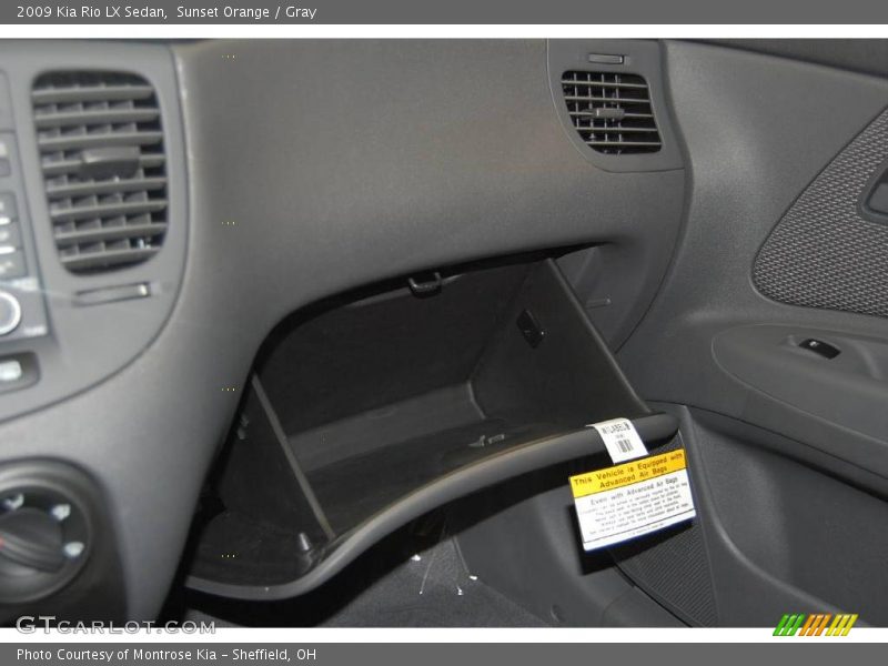 Sunset Orange / Gray 2009 Kia Rio LX Sedan