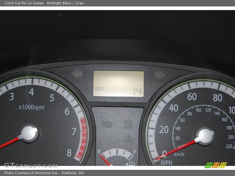 Midnight Black / Gray 2009 Kia Rio LX Sedan