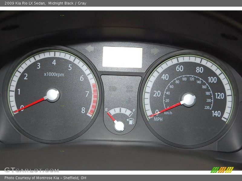 Midnight Black / Gray 2009 Kia Rio LX Sedan