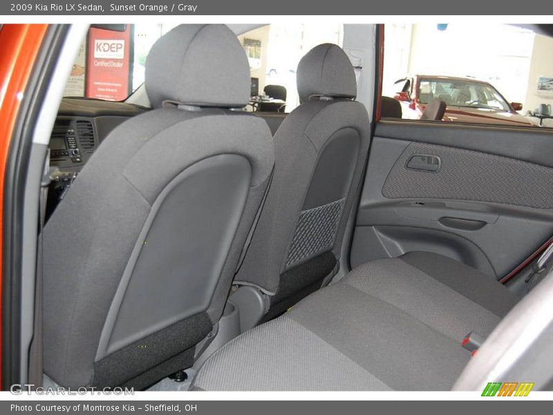 Sunset Orange / Gray 2009 Kia Rio LX Sedan
