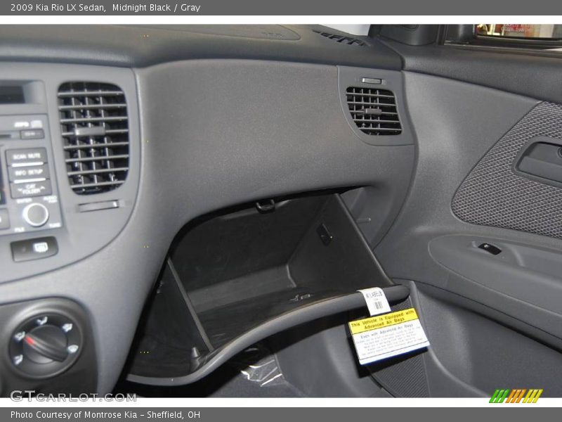 Midnight Black / Gray 2009 Kia Rio LX Sedan