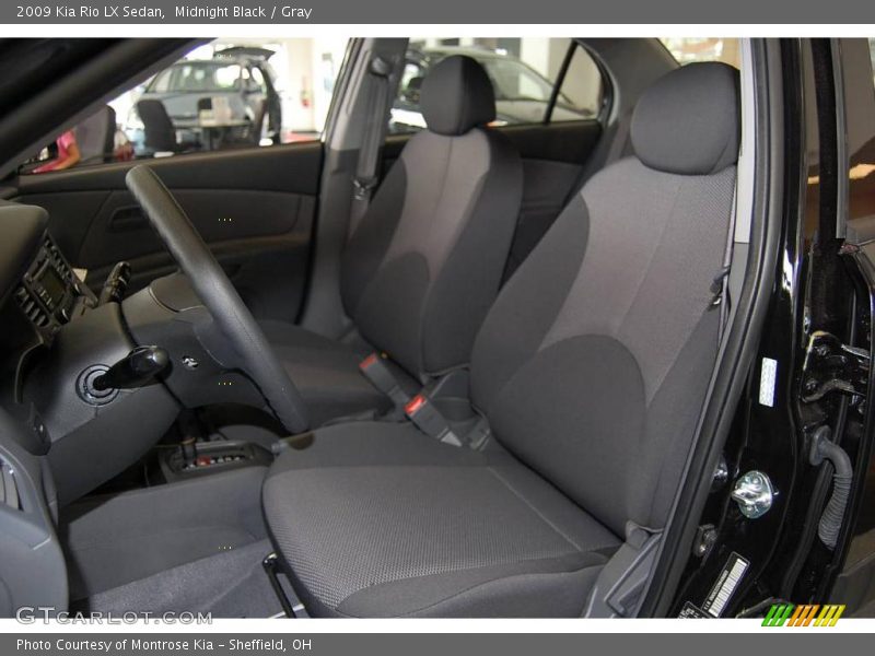 Midnight Black / Gray 2009 Kia Rio LX Sedan