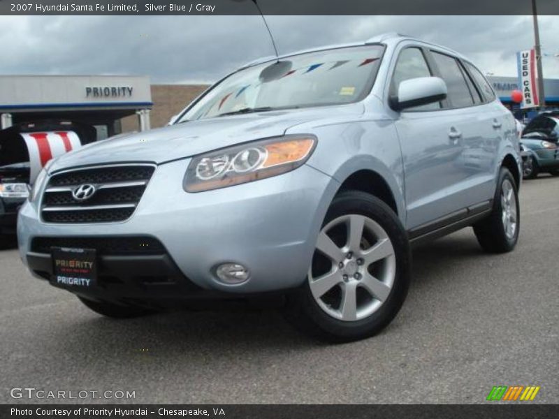 Silver Blue / Gray 2007 Hyundai Santa Fe Limited