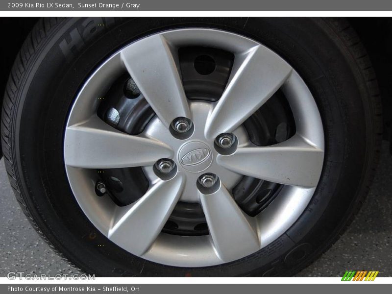 Sunset Orange / Gray 2009 Kia Rio LX Sedan