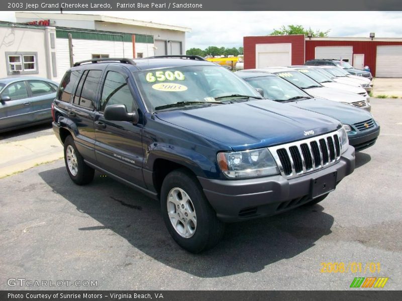 Patriot Blue Pearl / Sandstone 2003 Jeep Grand Cherokee Laredo