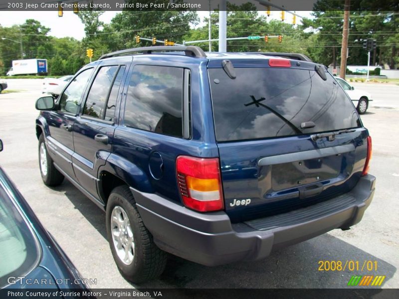 Patriot Blue Pearl / Sandstone 2003 Jeep Grand Cherokee Laredo