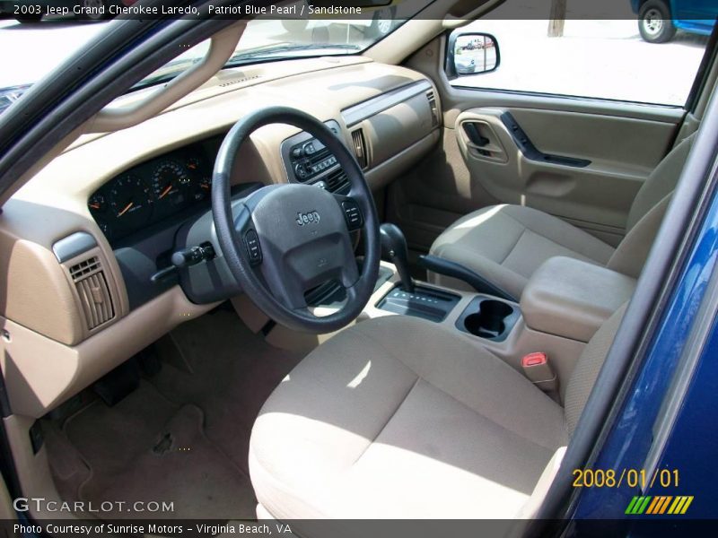 Patriot Blue Pearl / Sandstone 2003 Jeep Grand Cherokee Laredo