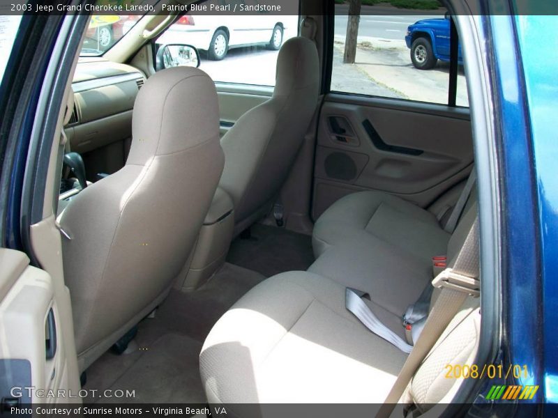Patriot Blue Pearl / Sandstone 2003 Jeep Grand Cherokee Laredo
