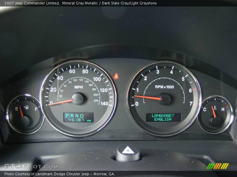 Mineral Gray Metallic / Dark Slate Gray/Light Graystone 2007 Jeep Commander Limited
