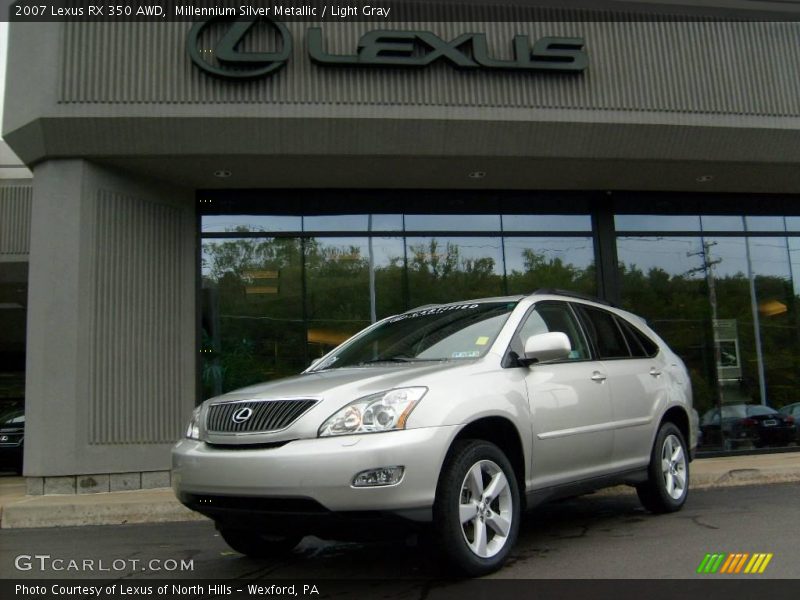Millennium Silver Metallic / Light Gray 2007 Lexus RX 350 AWD