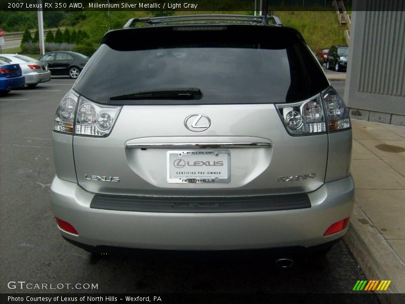 Millennium Silver Metallic / Light Gray 2007 Lexus RX 350 AWD