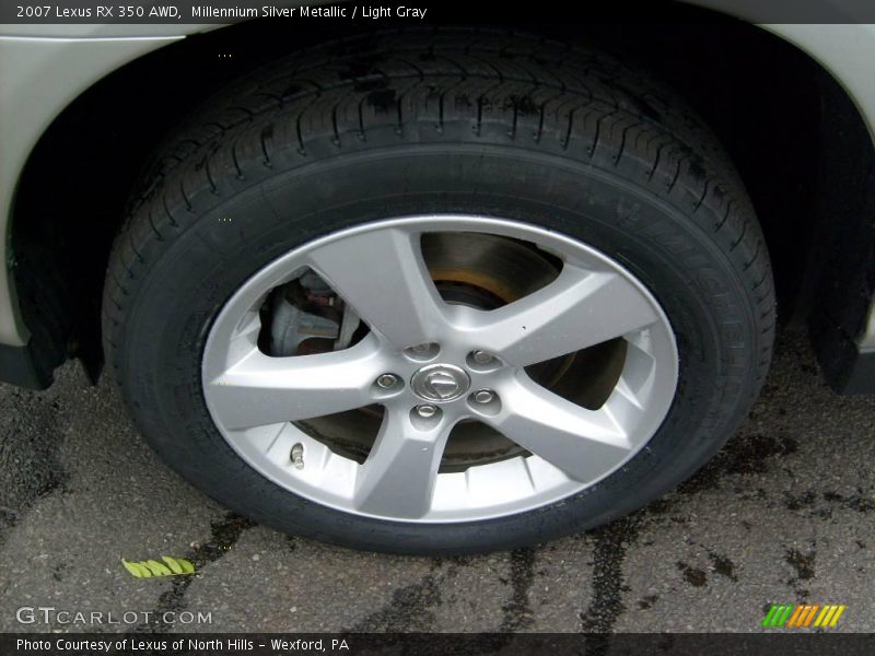 Millennium Silver Metallic / Light Gray 2007 Lexus RX 350 AWD