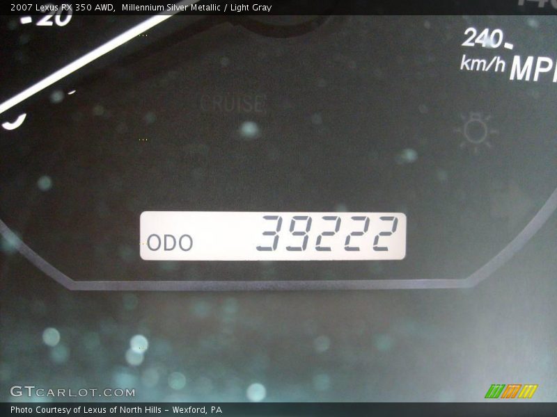 Millennium Silver Metallic / Light Gray 2007 Lexus RX 350 AWD