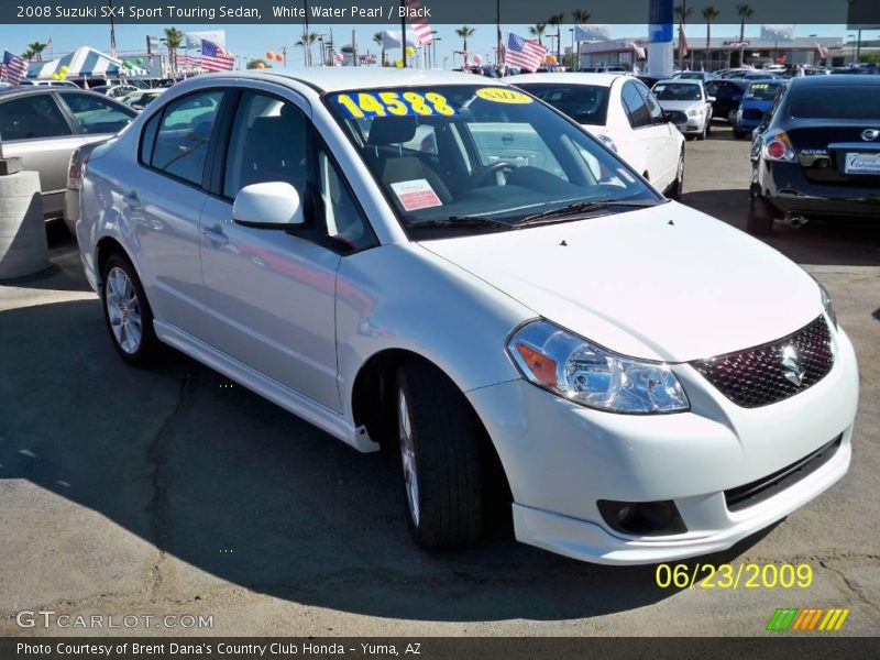 White Water Pearl / Black 2008 Suzuki SX4 Sport Touring Sedan