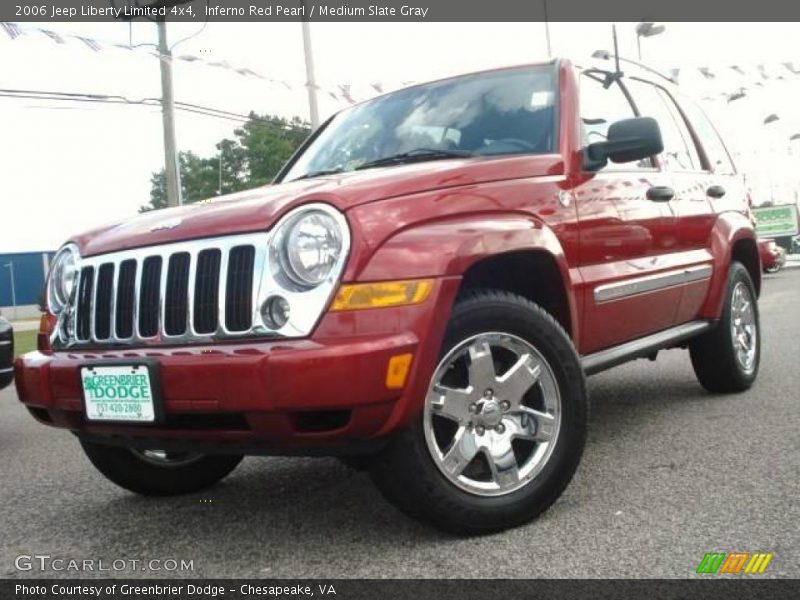 Inferno Red Pearl / Medium Slate Gray 2006 Jeep Liberty Limited 4x4