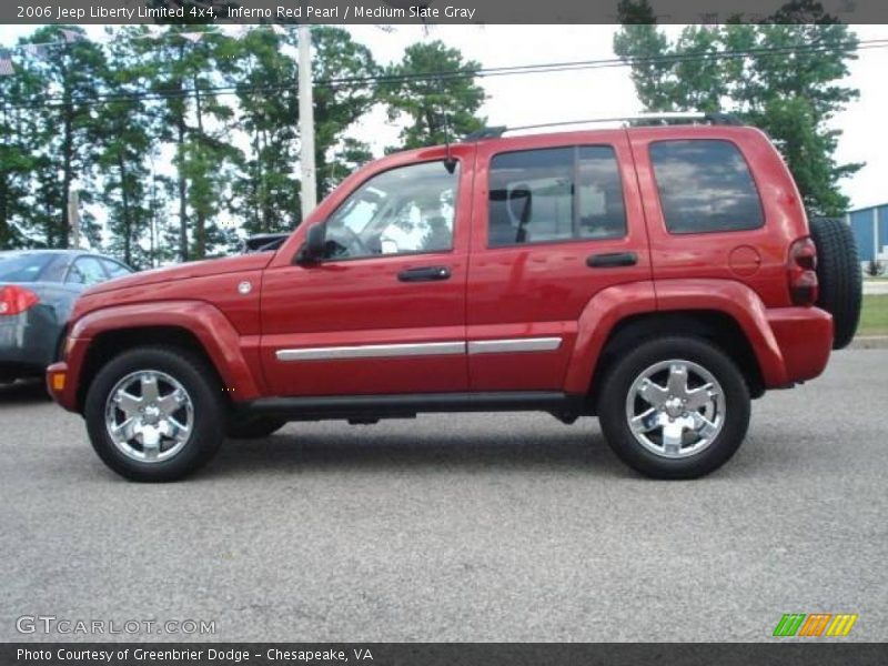 Inferno Red Pearl / Medium Slate Gray 2006 Jeep Liberty Limited 4x4