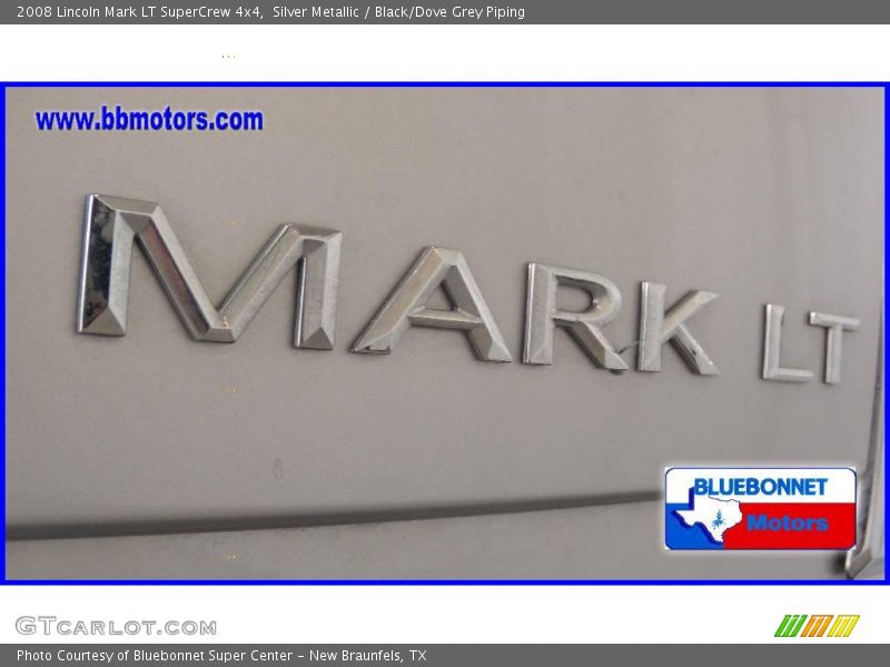 Silver Metallic / Black/Dove Grey Piping 2008 Lincoln Mark LT SuperCrew 4x4