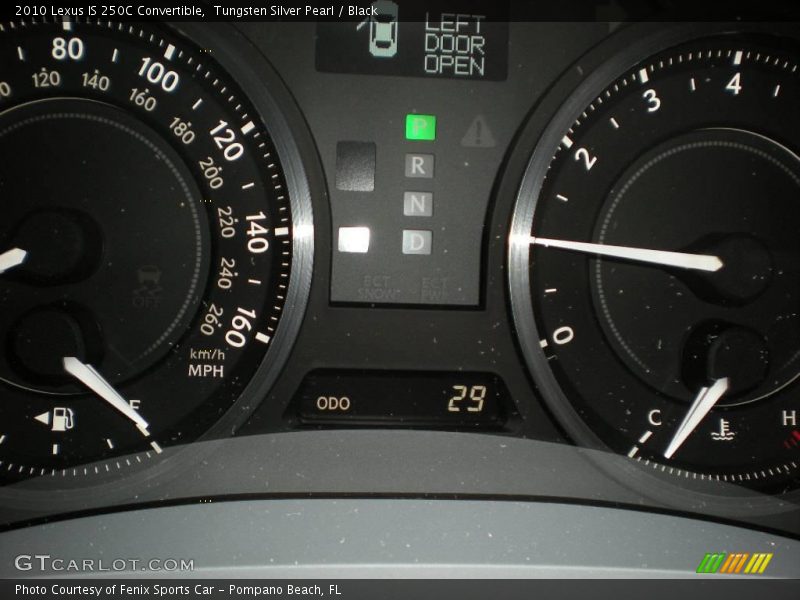 Tungsten Silver Pearl / Black 2010 Lexus IS 250C Convertible