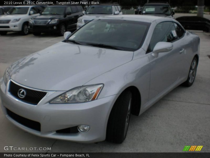 Tungsten Silver Pearl / Black 2010 Lexus IS 250C Convertible