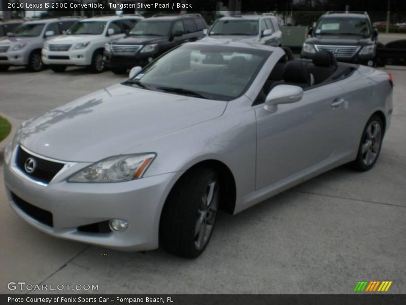 Tungsten Silver Pearl / Black 2010 Lexus IS 250C Convertible
