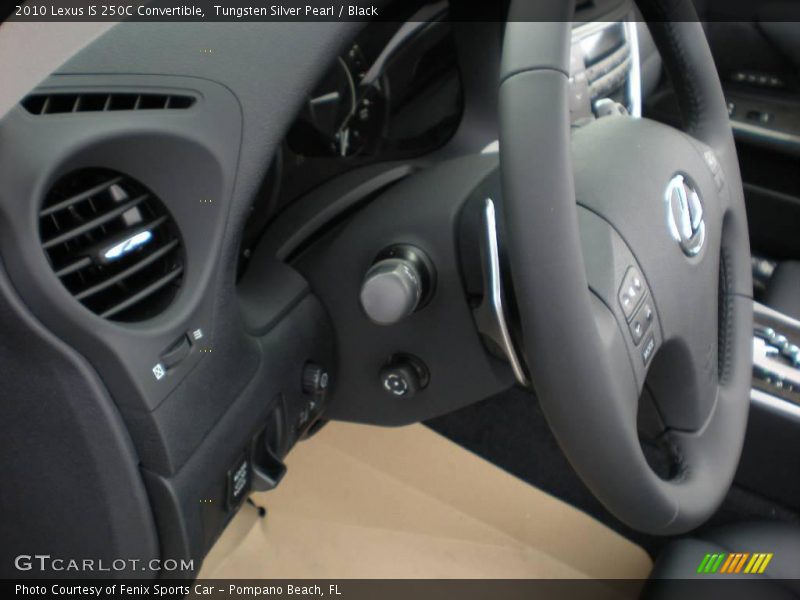 Tungsten Silver Pearl / Black 2010 Lexus IS 250C Convertible