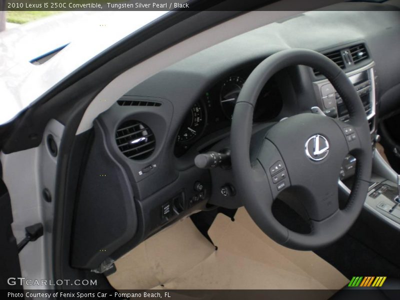 Tungsten Silver Pearl / Black 2010 Lexus IS 250C Convertible