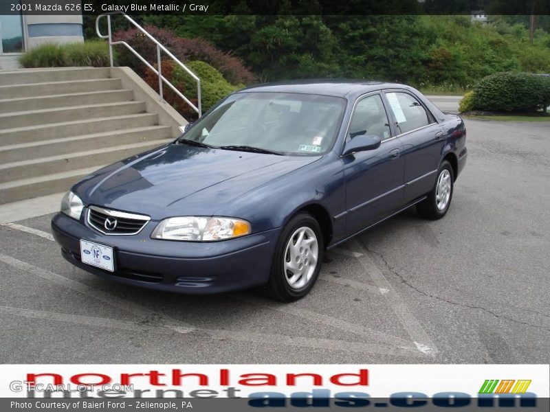 Galaxy Blue Metallic / Gray 2001 Mazda 626 ES