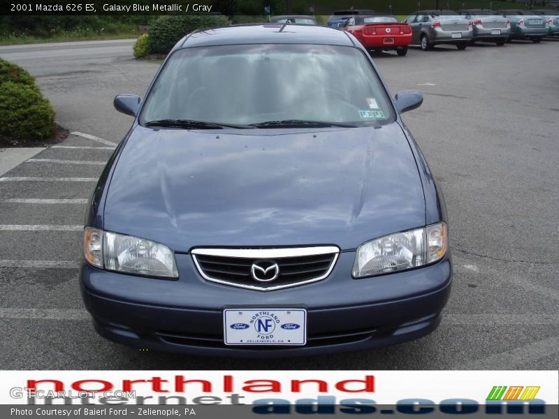 Galaxy Blue Metallic / Gray 2001 Mazda 626 ES