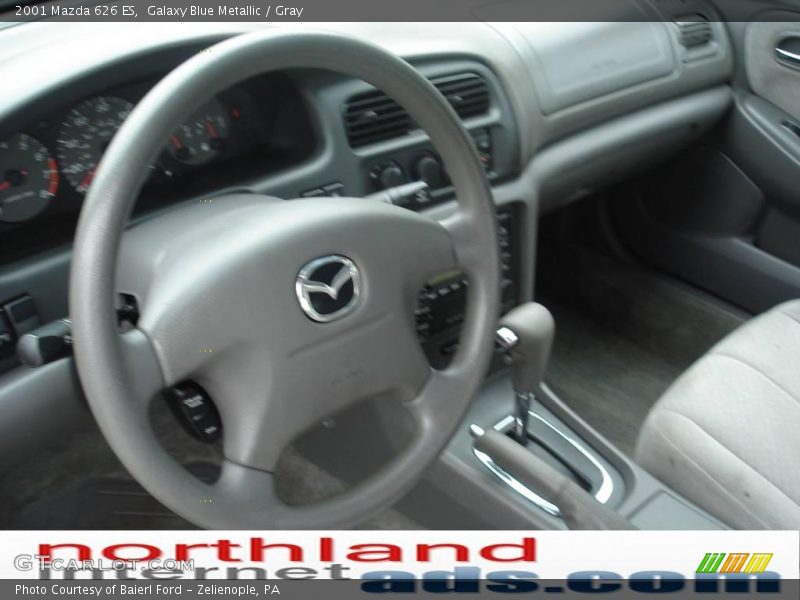 Galaxy Blue Metallic / Gray 2001 Mazda 626 ES