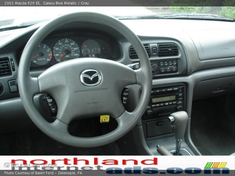 Galaxy Blue Metallic / Gray 2001 Mazda 626 ES