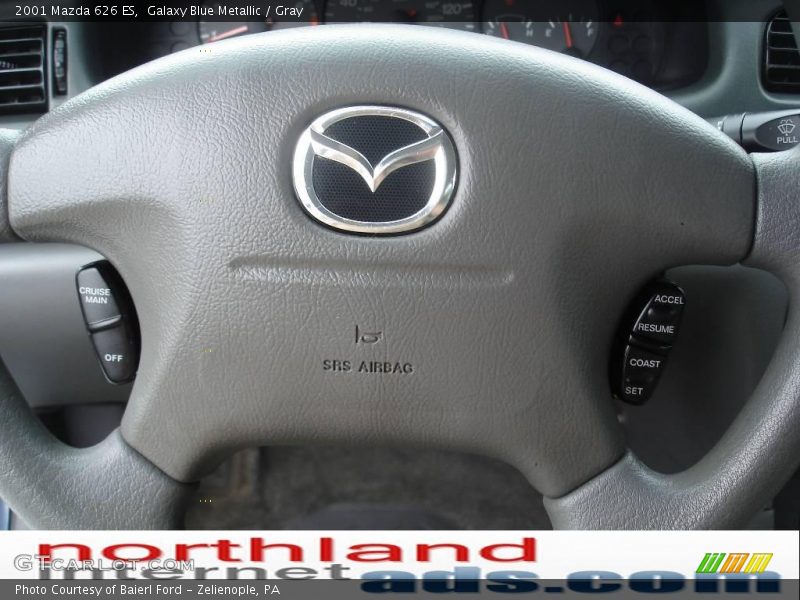 Galaxy Blue Metallic / Gray 2001 Mazda 626 ES