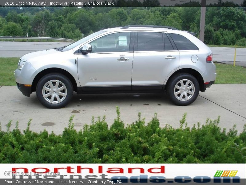 Ingot Silver Metallic / Charcoal Black 2010 Lincoln MKX AWD