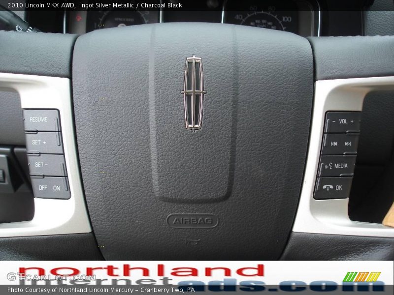 Ingot Silver Metallic / Charcoal Black 2010 Lincoln MKX AWD