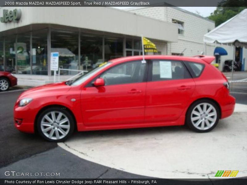 True Red / MAZDASPEED Gray/Black 2008 Mazda MAZDA3 MAZDASPEED Sport