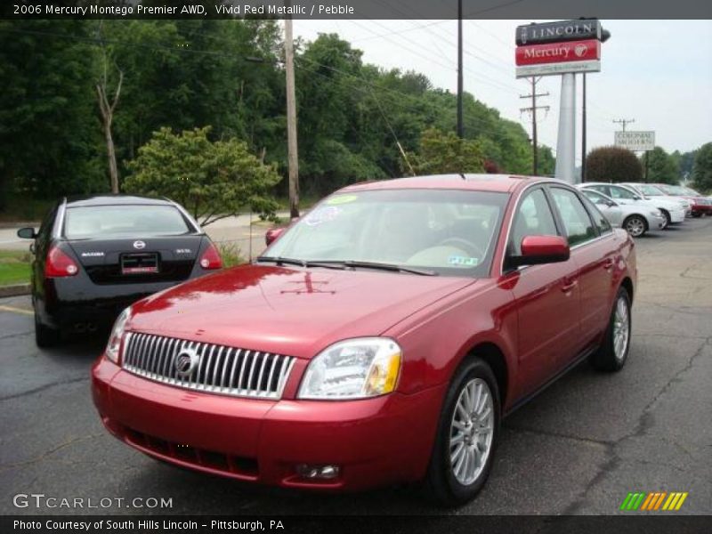 Vivid Red Metallic / Pebble 2006 Mercury Montego Premier AWD