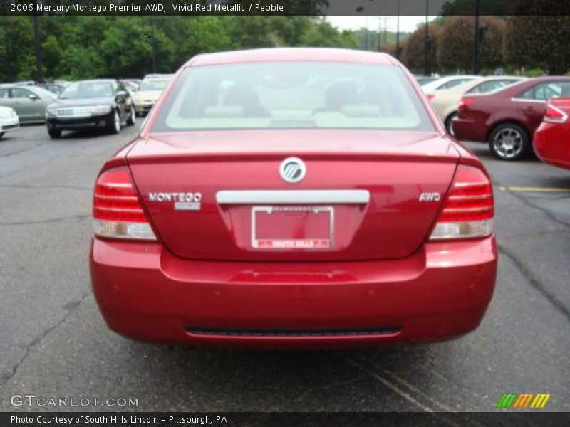 Vivid Red Metallic / Pebble 2006 Mercury Montego Premier AWD