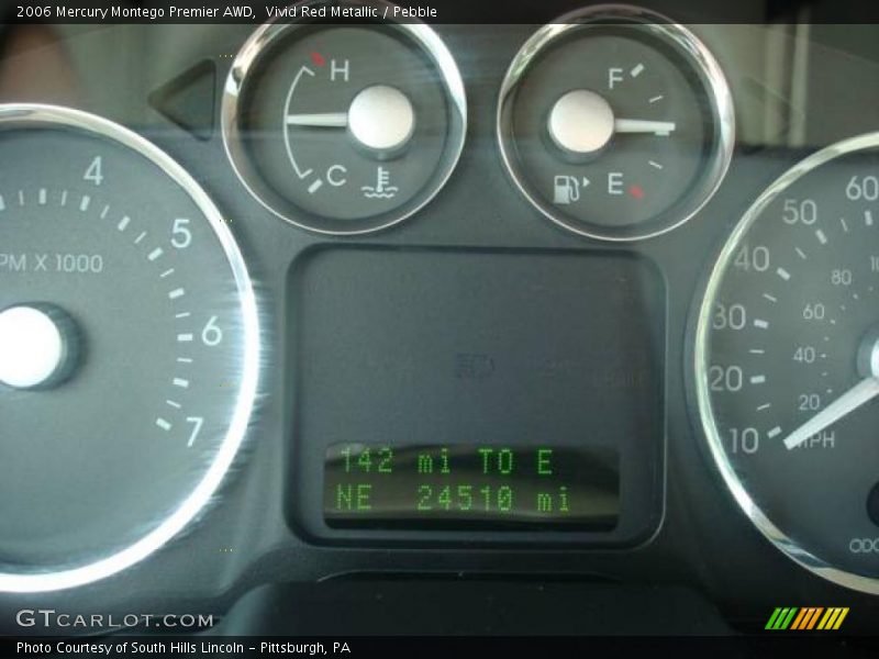 Vivid Red Metallic / Pebble 2006 Mercury Montego Premier AWD