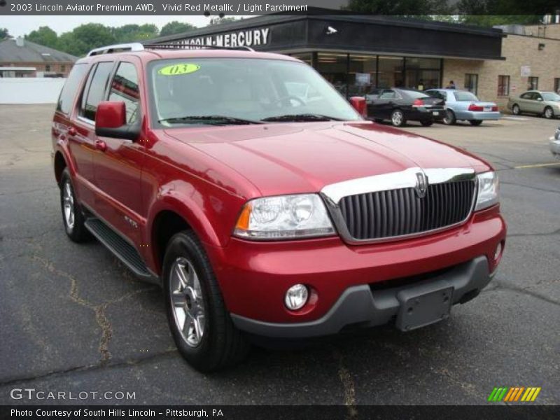 Vivid Red Metallic / Light Parchment 2003 Lincoln Aviator Premium AWD