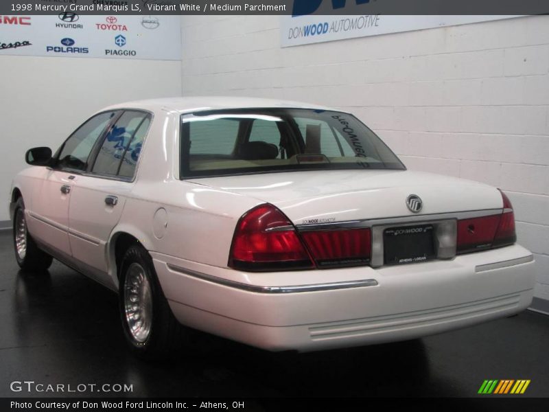 Vibrant White / Medium Parchment 1998 Mercury Grand Marquis LS