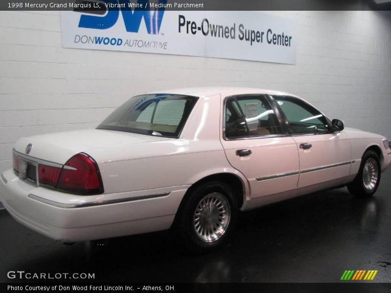Vibrant White / Medium Parchment 1998 Mercury Grand Marquis LS