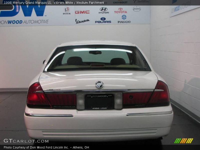 Vibrant White / Medium Parchment 1998 Mercury Grand Marquis LS